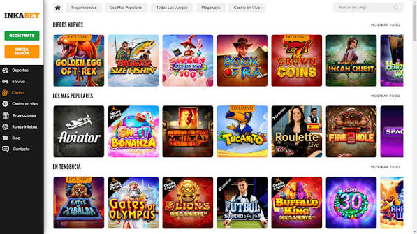 Casino Online Inkabet Perú: Tragamonedas, Casino en Vivo y Póker